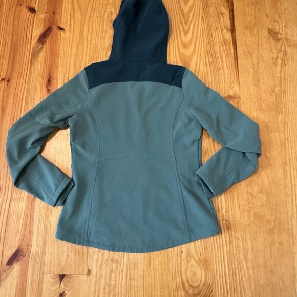 KUHL Frost Softshell Hoody Stretch Jacket Rain Coat Teal Green Women’s SMALL - Picture 13 of 13